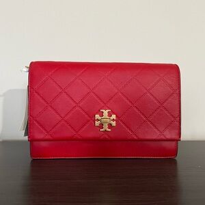 TORY BURCH GEORGIA LARGE CROSS-BODY LIBERTY RED COLOR
